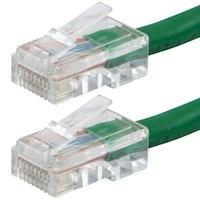 Monoprice ZEROboot Cat6 Ethernet Patch Cable - RJ45, Stranded, 550MHz, UTP, Pure Bare Copper Wire, 24AWG, 25ft, Green