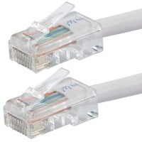 Monoprice Cat6 25ft White Patch Cable, UTP, 24AWG, 550MHz, Pure Bare Copper, RJ45, Zeroboot Series Ethernet Cable