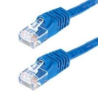 Monoprice Cat5e 7ft Blue Patch Cable, UTP, 24AWG, 350MHz, Pure Bare Copper, Snagless RJ45, Fullboot Series Ethernet Cable