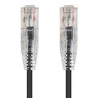 Monoprice SlimRun Cat6 Ethernet Patch Cable, Snagless RJ45, Stranded, 550MHz, UTP, Pure Bare Copper Wire, 28AWG, 7ft, Black