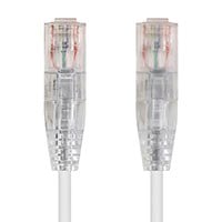 Monoprice SlimRun Cat6 Ethernet Patch Cable, Snagless RJ45, Stranded, 550MHz, UTP, Pure Bare Copper Wire, 28AWG, 7ft, White