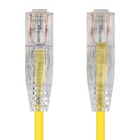 Monoprice Cat6 7ft Yellow Component Level Patch Cable, UTP, 28AWG, 550MHz, Pure Bare Copper, Snagless RJ45, SlimRun Series Ethernet Cable