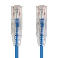 Monoprice Cat6 10ft Blue Component Level Patch Cable, UTP, 28AWG, 550MHz, Pure Bare Copper, Snagless RJ45, SlimRun Series Ethernet Cable