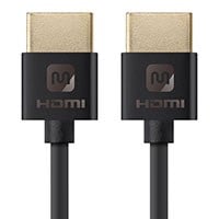 Monoprice Ultra Slim Series High Speed HDMI Cable - 4K@60Hz HDR 18Gbps 34AWG YCbCr 4:4:4, 6ft Black