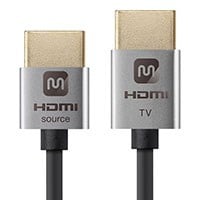 Monoprice 4K Slim High Speed HDMI Cable 3ft - 18Gbps Active Silver