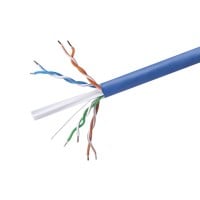 Monoprice Cat6 Ethernet Bulk Cable - Solid, 550MHz, UTP, CMR, Riser Rated, Pure Bare Copper Wire, 23AWG, 500ft, Blue, (UL)