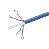 Monoprice Cat6 250ft Blue CMR UL Bulk Cable, Solid (w/spine), UTP, 23AWG, 550MHz, Pure Bare Copper, Pull Box, Bulk Ethernet Cable