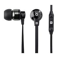 Monoprice Hi-Fi Reflective Sound Technology Earbuds Headphones with Microphone, Black/Carbonite