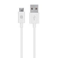 Monoprice Select Series USB-A to Micro B Cable, 2.4A, 22/30AWG, White, 6ft