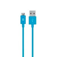 Monoprice Select Series USB-A to Micro B Cable, 2.4A, 22/30AWG, Blue, 10ft