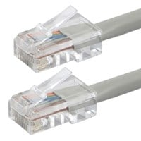 Monoprice ZEROboot Cat5e Ethernet Patch Cable - RJ45, Stranded, 350MHz, UTP, Pure Bare Copper Wire, 24AWG, 1ft, Gray