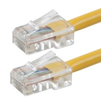 Monoprice ZEROboot Cat6 Ethernet Patch Cable - RJ45, Stranded, 550MHz, UTP, Pure Bare Copper Wire, 24AWG, 5ft, Yellow
