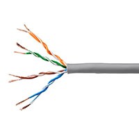 Monoprice Cat5e Ethernet Bulk Cable - Solid, 350MHz, UTP, CMR, Riser Rated, Pure Bare Copper Wire, 24AWG, 250ft, Gray (UL)