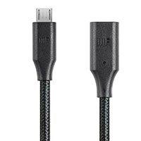 Monoprice Palette Series 2.0 USB-C Female to Micro Type-B Cable, 1.5 ft Black