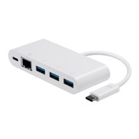 Monoprice Select Series USB Type-C to 3x USB Type-A 3.0, Gigabit Ethernet, and USB-C (F) Adapter