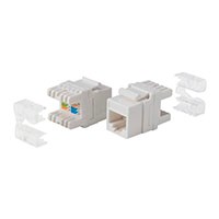 Monoprice Cat6A RJ-45 Toolless 180-Degree Short Body 28mm Keystone, White