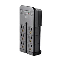 Monoprice 6-Outlet Rotating Wall Tap Surge Protector, 2160 Joules, Clamping Voltage 500V