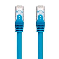 Monoprice Cat6 25ft Blue CMP Patch Cable,  UTP, Solid, 23AWG, 550MHz, Pure Bare Copper, Snagless RJ45, Entegrade Series Ethernet Cable