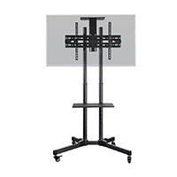 Monoprice Premium Tilt Rolling TV Cart Stand Height Adjustable with ...