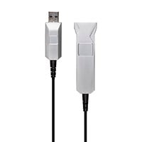 Monoprice SlimRun USB Type-A to USB Type-A Female 3.0 Extension Cable - Fiber Optic, Silver, 98.4ft