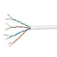 Monoprice Cat6A 1000ft White CMR Bulk Cable, Solid, UTP, 23AWG, 550MHz, 10G, Pure Bare Copper, No Logo, Spool in Box, Bulk Ethernet Cable