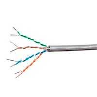 Monoprice Cat6A Ethernet Bulk Cable - Solid, 550MHz, UTP, CMR, Riser Rated, Pure Bare Copper Wire, 10G, 23AWG, No Logo, 1000ft, Gray