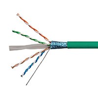 Monoprice Cat6 Ethernet Bulk Cable - Solid, 550MHz, STP, CMR, Riser Rated, Pure Bare Copper Wire, 23AWG, No Logo, 1000ft, Green