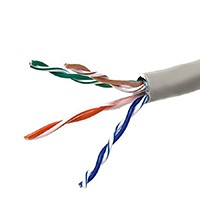 Monoprice Cat5e Ethernet Bulk Cable - Solid, 350MHz, STP, CMR, Riser Rated, Pure Bare Copper Wire, 23AWG, No Logo, 1000ft, Gray