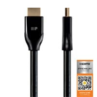 Monoprice 4K Certified Premium High Speed HDMI Cable 25ft - 18Gbps Black