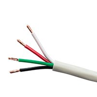 Monoprice Speaker Wire, Burial Rated, 4-Conductor, 16AWG, 250ft, Gray