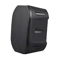 Pair Black Monoprice Commercial Audio 70V 4-inch Weatherproof 2-Way Speakers with Wall Mount Bracket 