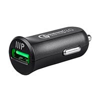 Monoprice Obsidian Speed USB Car Charger, 1-Port, Qualcomm Quick Charge 3.0 Output for iPhone, Android, and Galaxy Devices