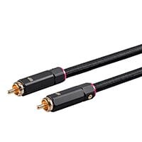  Monoprice 6inch 3.5mm Stereo Plug/2 RCA Jack Cable - Black :  Electronics