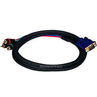 Monoprice 6ft VGA to 3 RCA Component Video Cable (HD15 - 3-RCA)