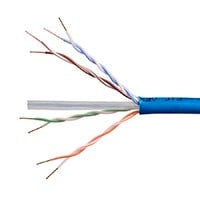 Monoprice Cat6A 1000ft Blue CMP UL Bulk Cable, TAA, Solid, UTP, 23AWG, 550MHz, 10G, Pure Bare Copper, Spool in Box, Entegrade Series Bulk Ethernet Cable