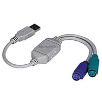 Monoprice USB to PS/2 Dual PS2 Converter Adapter