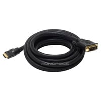 Monoprice 15ft 24AWG CL2 High Speed HDMI to DVI Adapter Cable with Net Jacket, Black