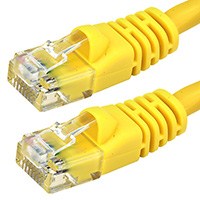 Monoprice Cat6 Ethernet Patch Cable - Snagless RJ45, Stranded, 550MHz, UTP, Pure Bare Copper Wire, 24AWG, 25ft, Yellow