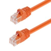 Monoprice Cat6 7ft Orange Crossover Patch Cable,  UTP, 24AWG, 550MHz, Pure Bare Copper, Snagless RJ45, Fullboot Series Ethernet Cable