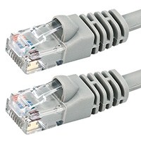 Monoprice Cat6 Ethernet Patch Cable - Snagless RJ45, Stranded, 550MHz, UTP, Pure Bare Copper Wire, Crossover, 24AWG, 100ft, Gray