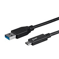 Monoprice Essentials USB Type-C to USB Type-A 3.1 Gen 2 Cable, 10Gbps, 3A, 30AWG, Black, 1m (3.3ft)