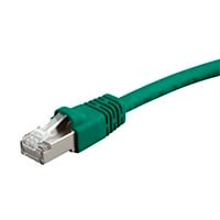 Monoprice Cat6A 2ft Green Patch Cable, Double Shielded (S/FTP), 26AWG, 10G, Pure Bare Copper, Snagless RJ45, Fullboot Series Ethernet Cable