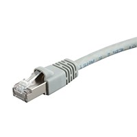 Monoprice Cat6A 3ft Gray Patch Cable, Double Shielded (S/FTP), 26AWG, 10G, Pure Bare Copper, Snagless RJ45, Fullboot Series Ethernet Cable