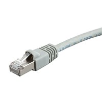 Monoprice Cat6A Ethernet Patch Cable - Snagless RJ45, 550MHz, STP, Pure Bare Copper Wire, 10G, 26AWG, 7ft, Gray