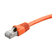 Monoprice Cat6A 7ft Orange Patch Cable, Double Shielded (S/FTP), 26AWG, 10G, Pure Bare Copper, Snagless RJ45, Fullboot Series Ethernet Cable