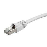 Monoprice Cat6A 14ft White Patch Cable, Double Shielded (S/FTP), 26AWG, 10G, Pure Bare Copper, Snagless RJ45, Fullboot Series Ethernet Cable