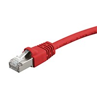 Monoprice Cat6A Ethernet Patch Cable - Snagless RJ45, 550MHz, STP, Pure Bare Copper Wire, 10G, 26AWG, 75ft, Red