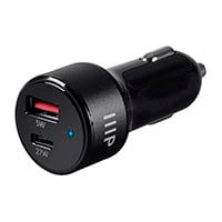 Monoprice Obsidian Speed Plus 2-Port 27W+ 1A Output USB Car Charger for iPhone, Android, and Galaxy Devices