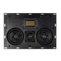 Monoprice Amber In-Wall Speaker Center Channel Dual 5.25-inch 3-way Carbon Fiber with Ribbon Tweeter (single)