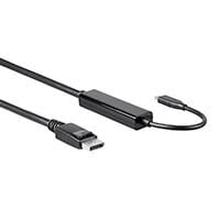 Monoprice USB 3.1 Type-C to DisplayPort Cable - 5Gbps, Active, 4K@60Hz, Black, 3ft
